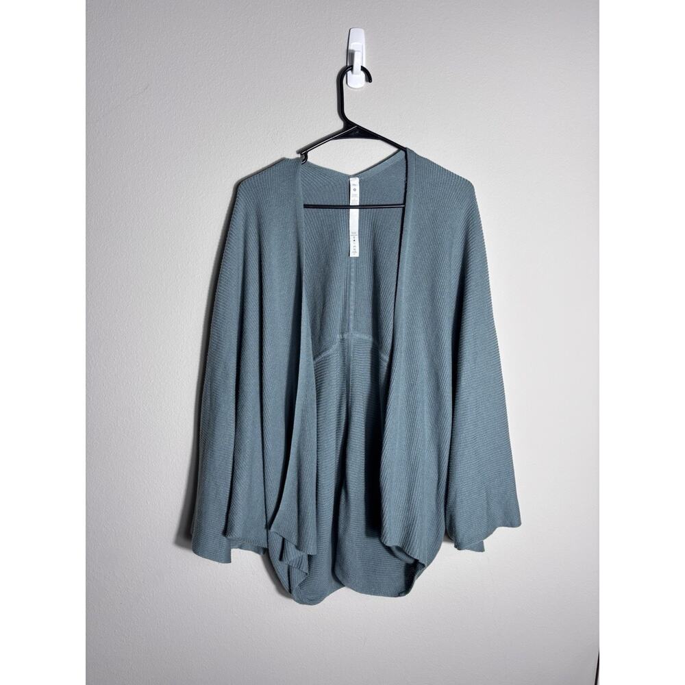 lululemon Women’s Dream Weaver Wrap Open Front Poncho Cardigan Medium/Large Gray
